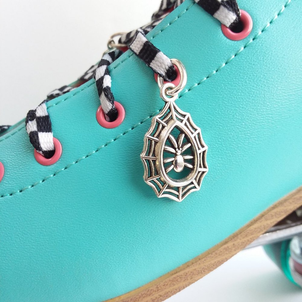 4/$20 Spider shoe charm for Roller skates and boots shoelace accessory charm